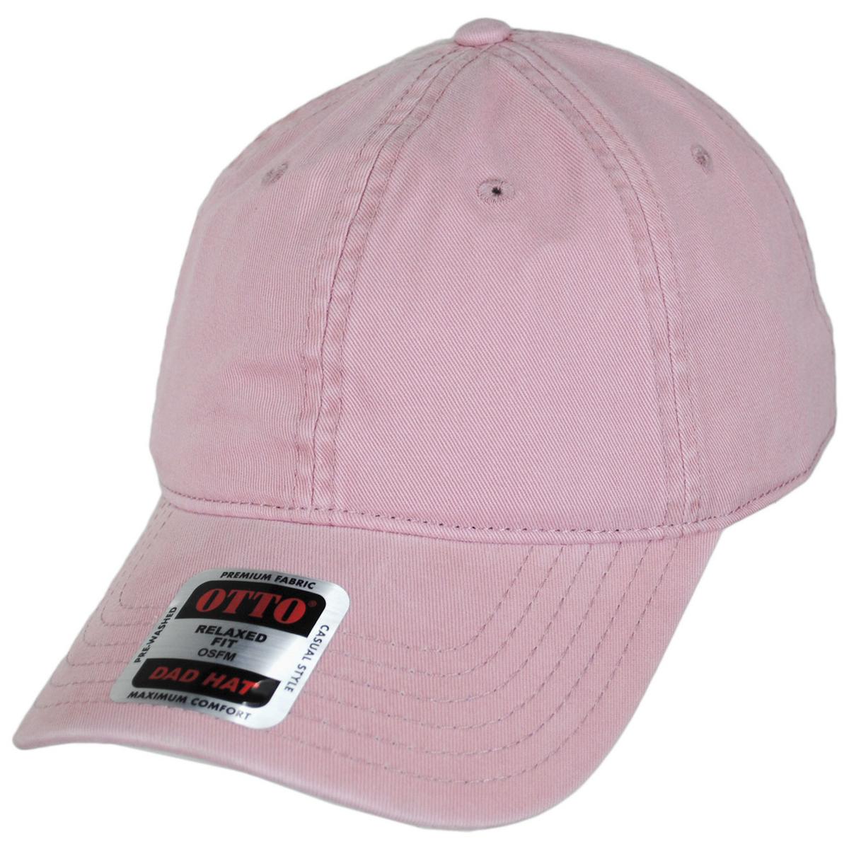 Otto | LoPro Washed Cotton Twill Strapback Baseball Cap Dad Hat | 201407 | lead | DUSTY ROSE