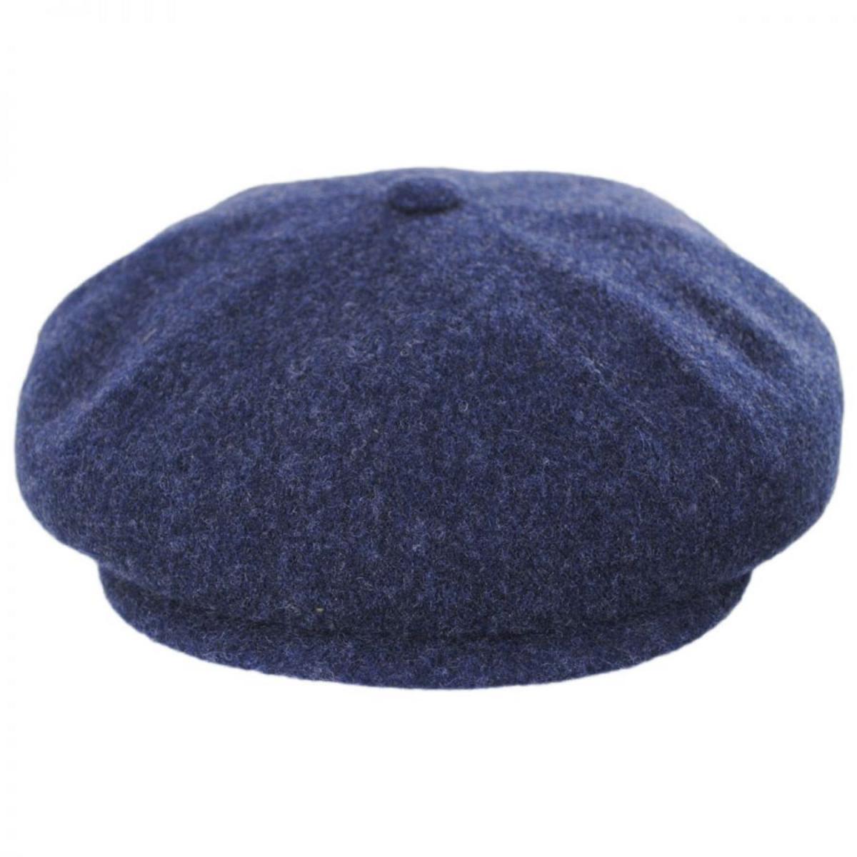 Kangol | Hawker Wool Newsboy Cap | 160943 | front | NAVY MARL