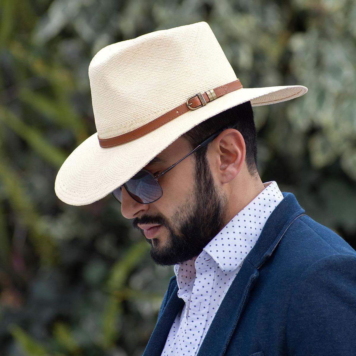 Bigalli | Australian Excursion Panama Straw Fedora Hat | 129213 | lsmone | NATURAL