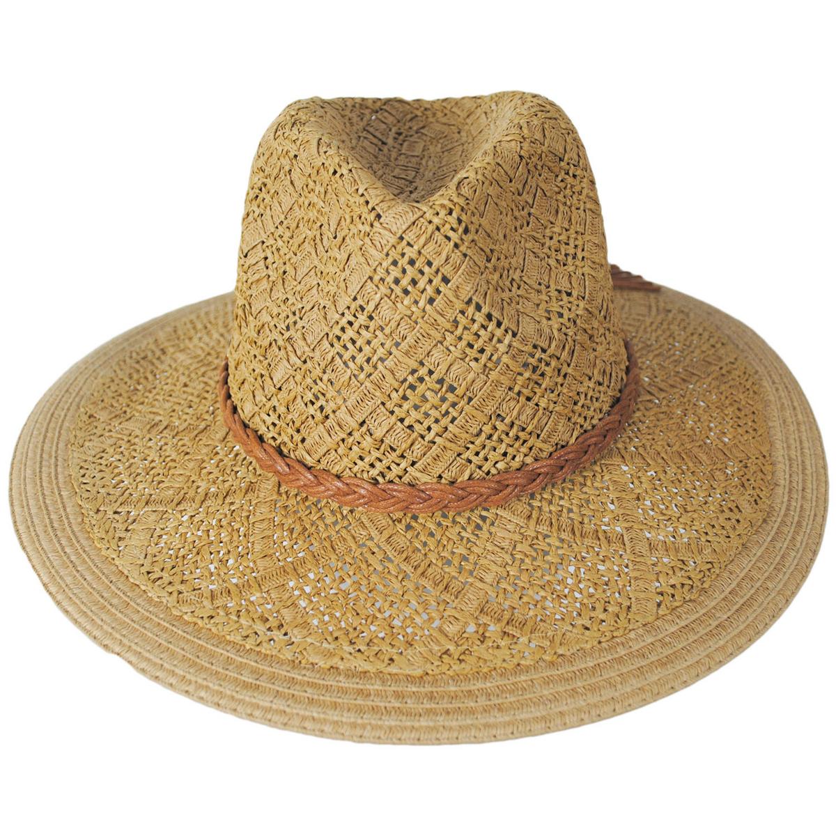 Panama Jack | Bondi Toyo Straw Safari Fedora Hat | 102001 | front | TOAST
