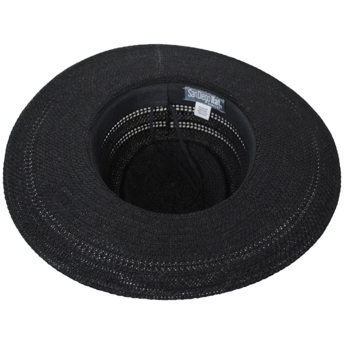 San Diego Hat Company | Jackson Knit Boater Hat | 108946 | under | BLACK