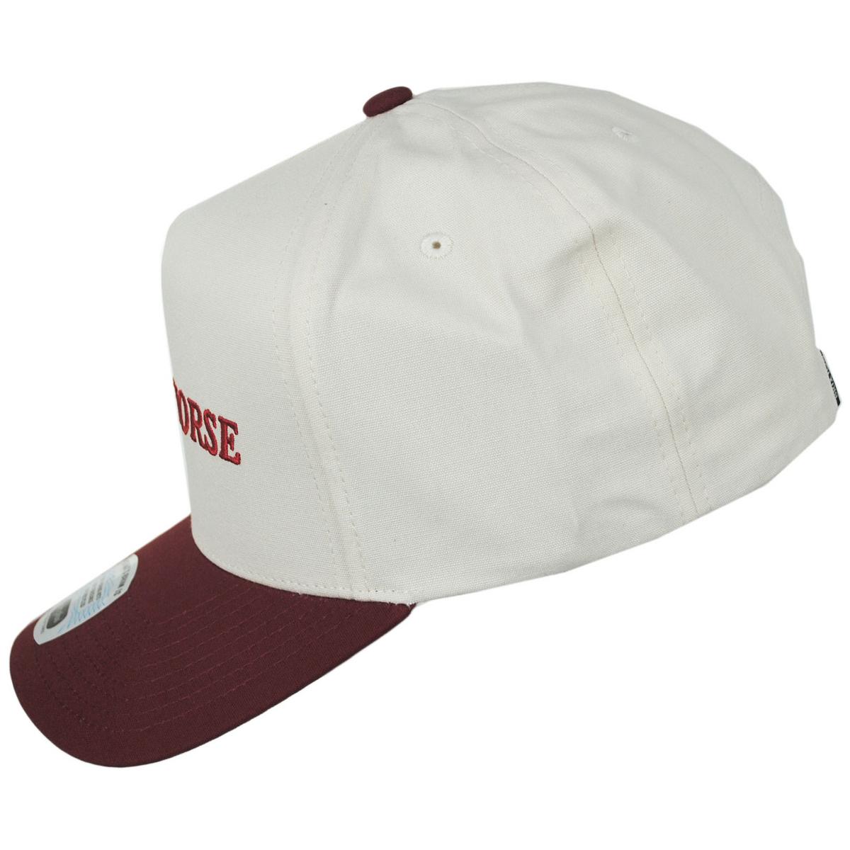 BRIXTON HATS | SAVE A HORSE MP Snapback Baseball Cap | 201852 | profile | CRIMSON/OFF WHITE