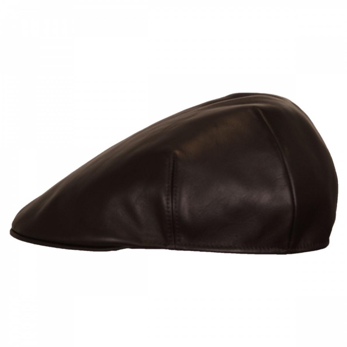 Stefeno Hats | Lambskin Luxe Ascot Cap | 171503 | profile | BROWN