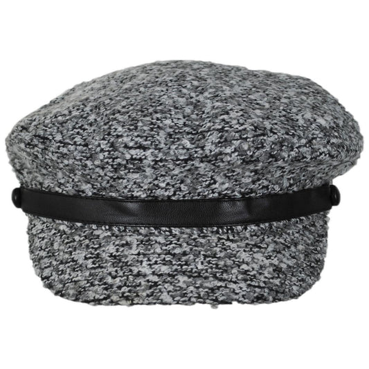 Scala | Donna Boucle Knit Chauffeur Cap | 106422 | front | GREY