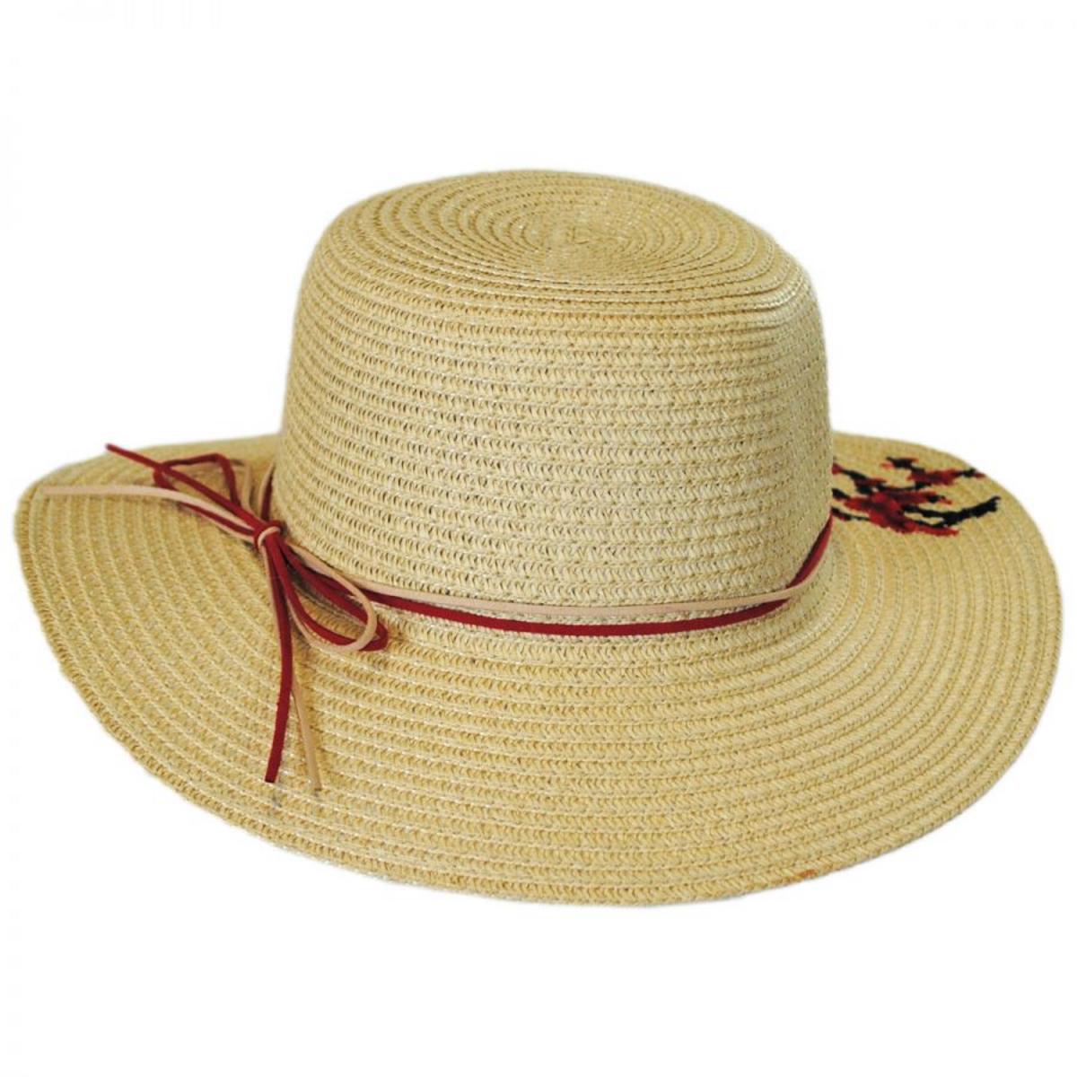 Jeanne Simmons | Kid's Cherry Blossom Toyo Straw Sun Hat | 505607 | lead | TAN