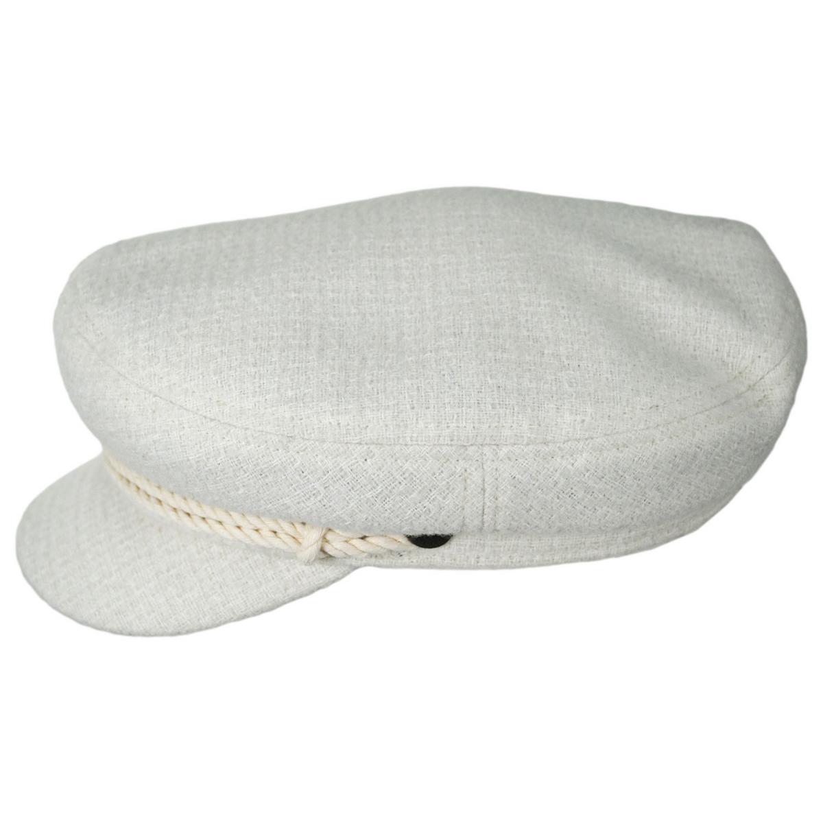 BRIXTON HATS | Boucle Knit Fiddler Cap | 181350 | profile | OFF WHITE
