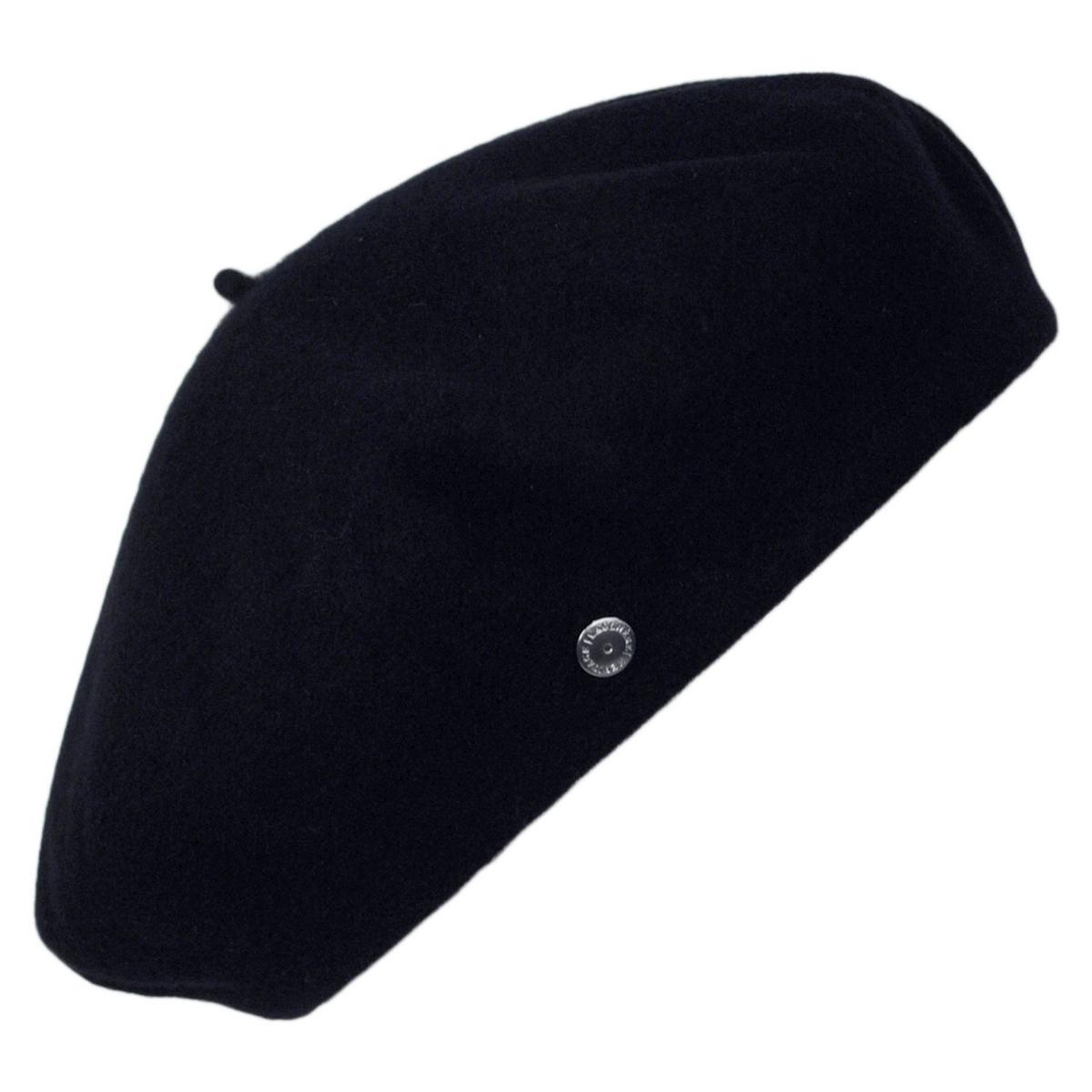 Jaxon Hats | Wool Basque Beret by Heritage par Laulhere | 151051 | lead | MARINE