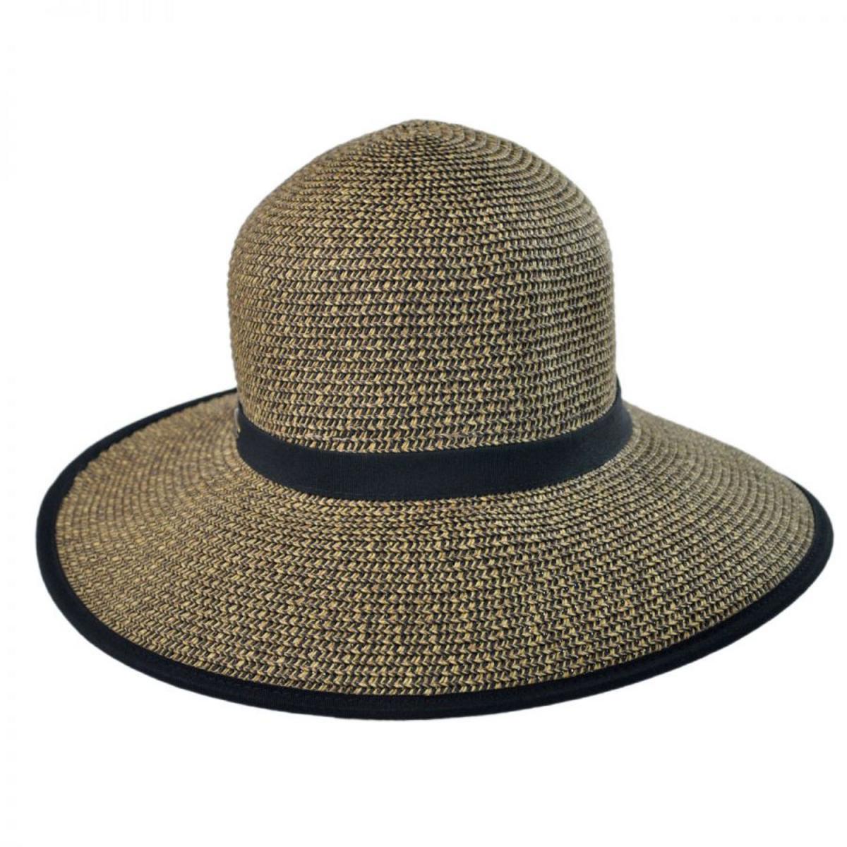 Cappelli | Toyo Straw Braid Facesaver Hat | 101201 | front | COFFEE