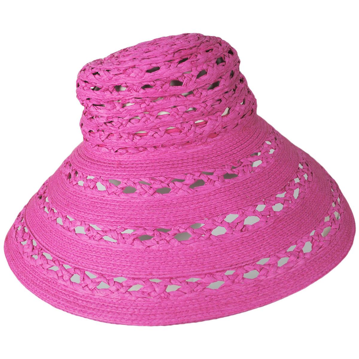 San Diego Hat Company | Sierra Toyo Straw Lampshade Sun Hat | 103690 | profile | PINK