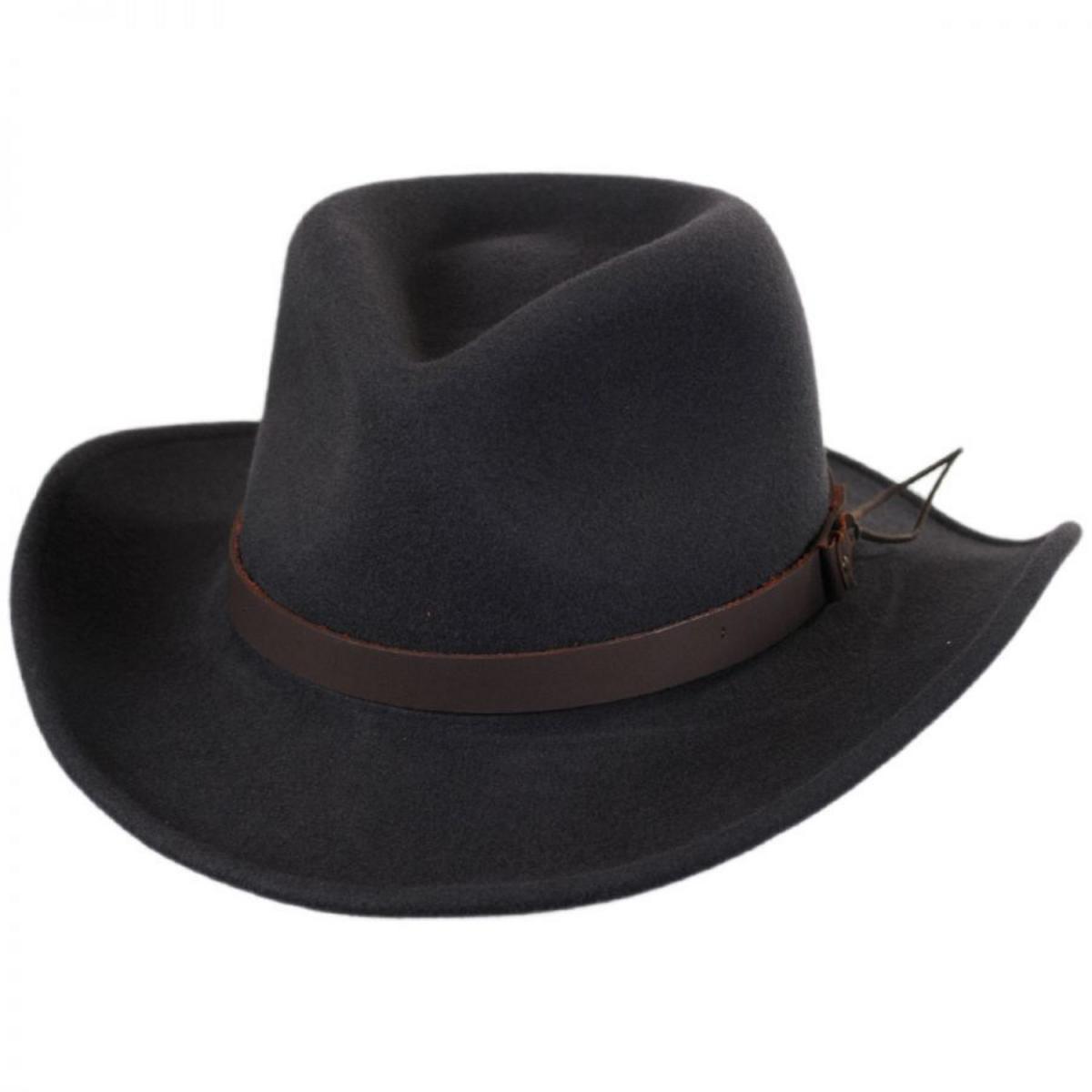 Bailey Western | Caliber Crushable Wool LiteFelt Western Hat | 130186 | lead | BASALT