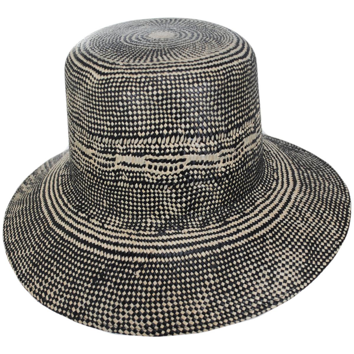 BRIXTON HATS | Lopez Panama Straw Sun Hat | 104052SC | front | CATALINA SAND/BLACK