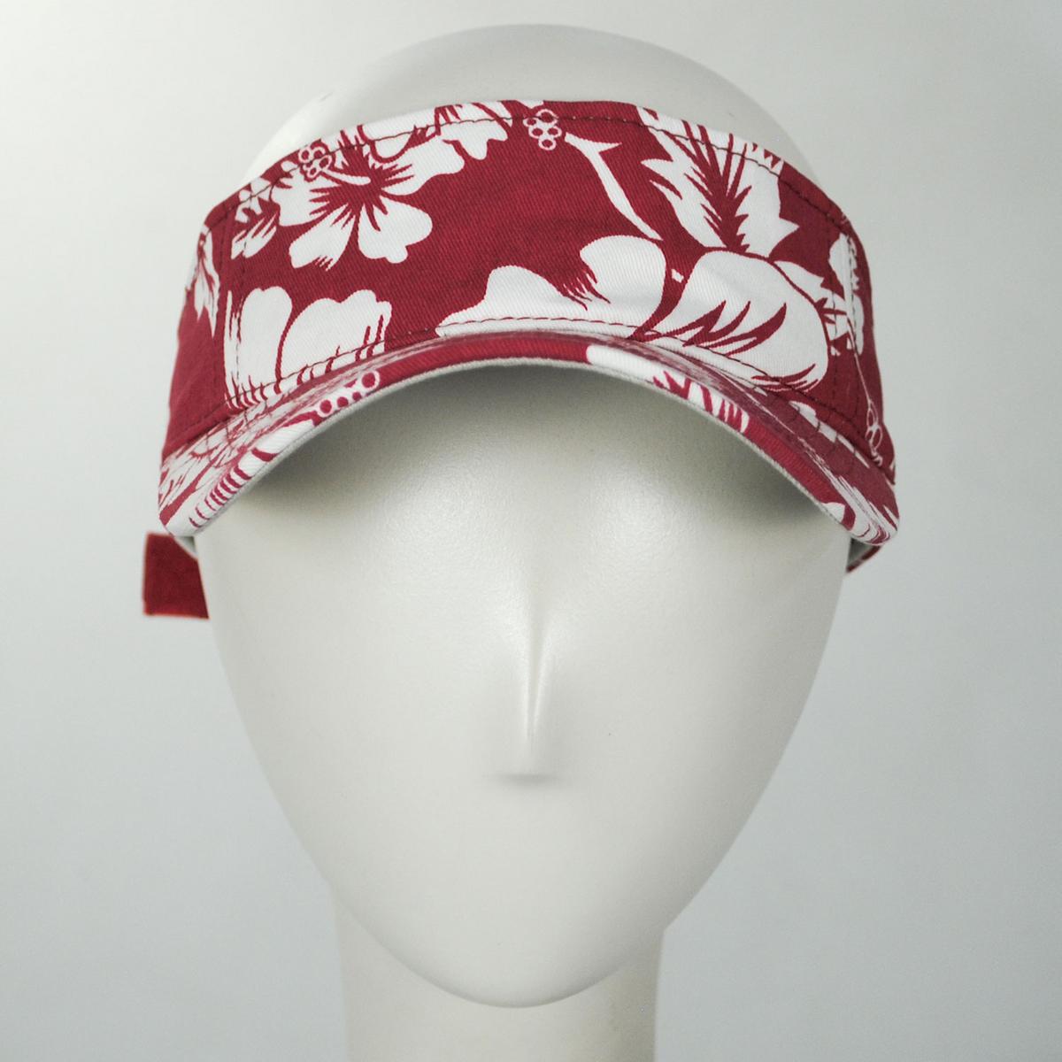 Dorfman Pacific | Maui Cotton Sport Visor | 195039 | front | RED