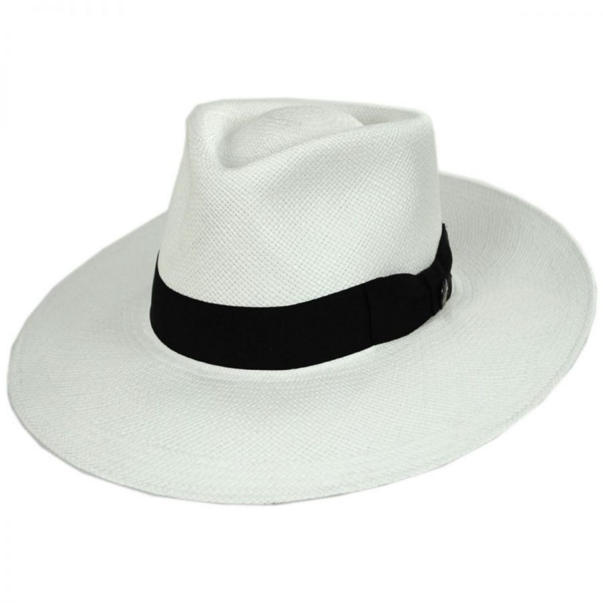 Bigalli | Australian Panama Straw Fedora Hat | 129205 | lead | WHITE