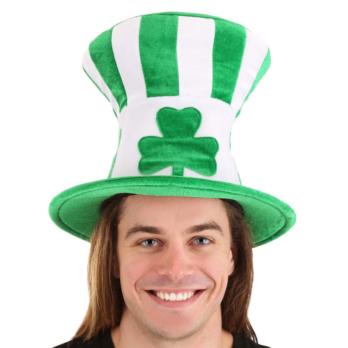 Elope | Shamrock Mad Hatter Top Hat | 190420 | lsmone | GREEN/WHITE