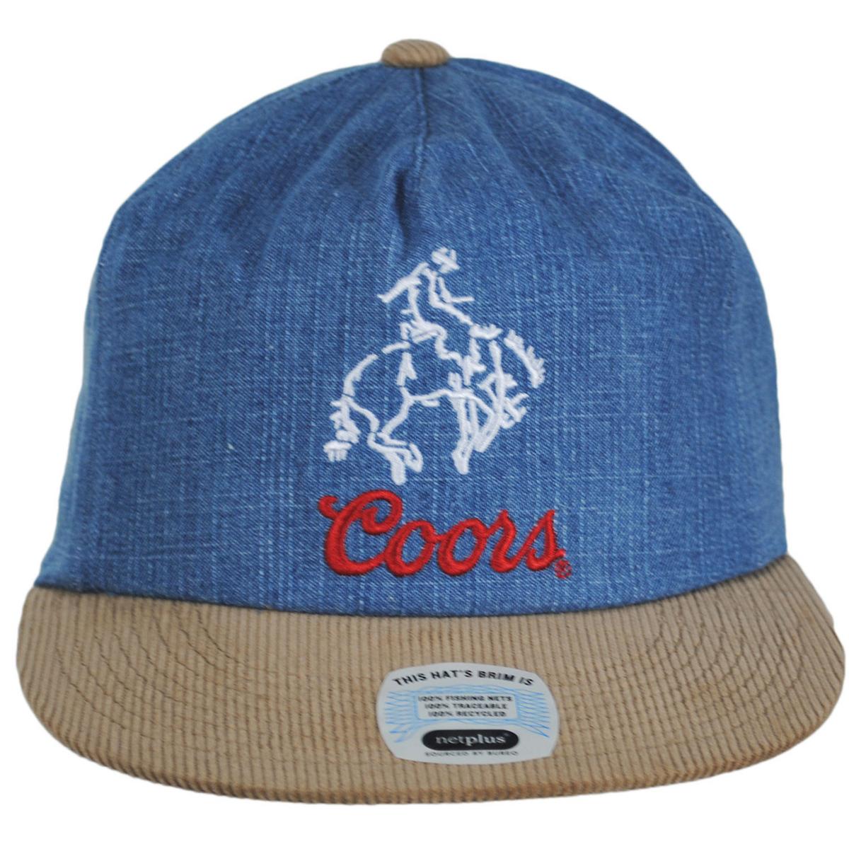 BRIXTON HATS | Coors Colt HP Denim & Cord Snapback Baseball Cap | 201847 | front | WASHED DENIM/SAND