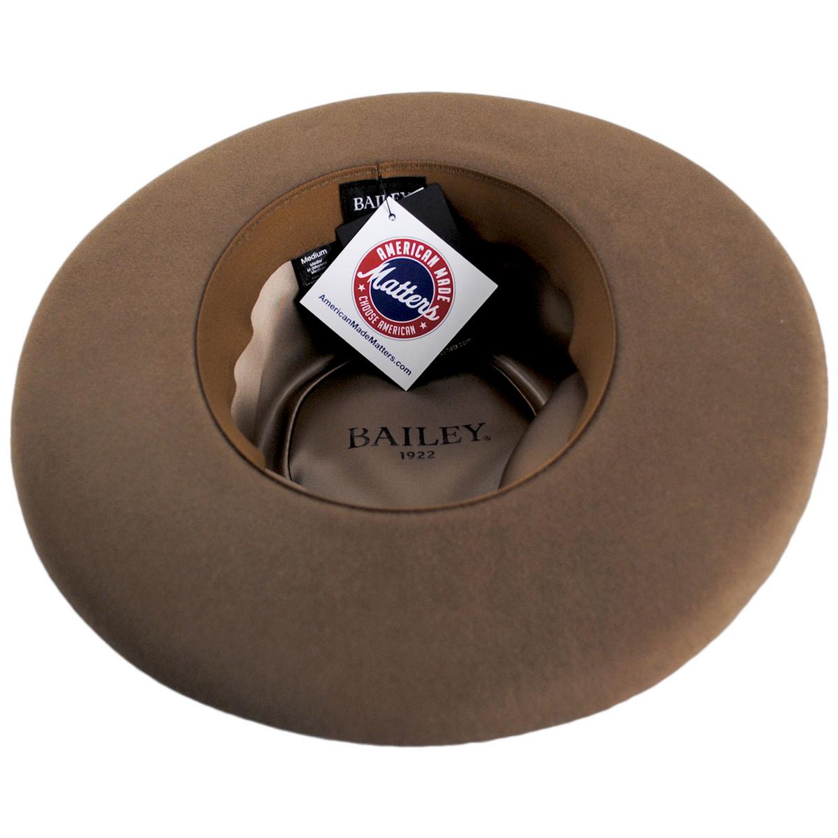 Bailey 1922 | Bastien Polished Elite Wool Felt Fedora Hat - Driftwood | 133309DW | under | DRIFTWOOD