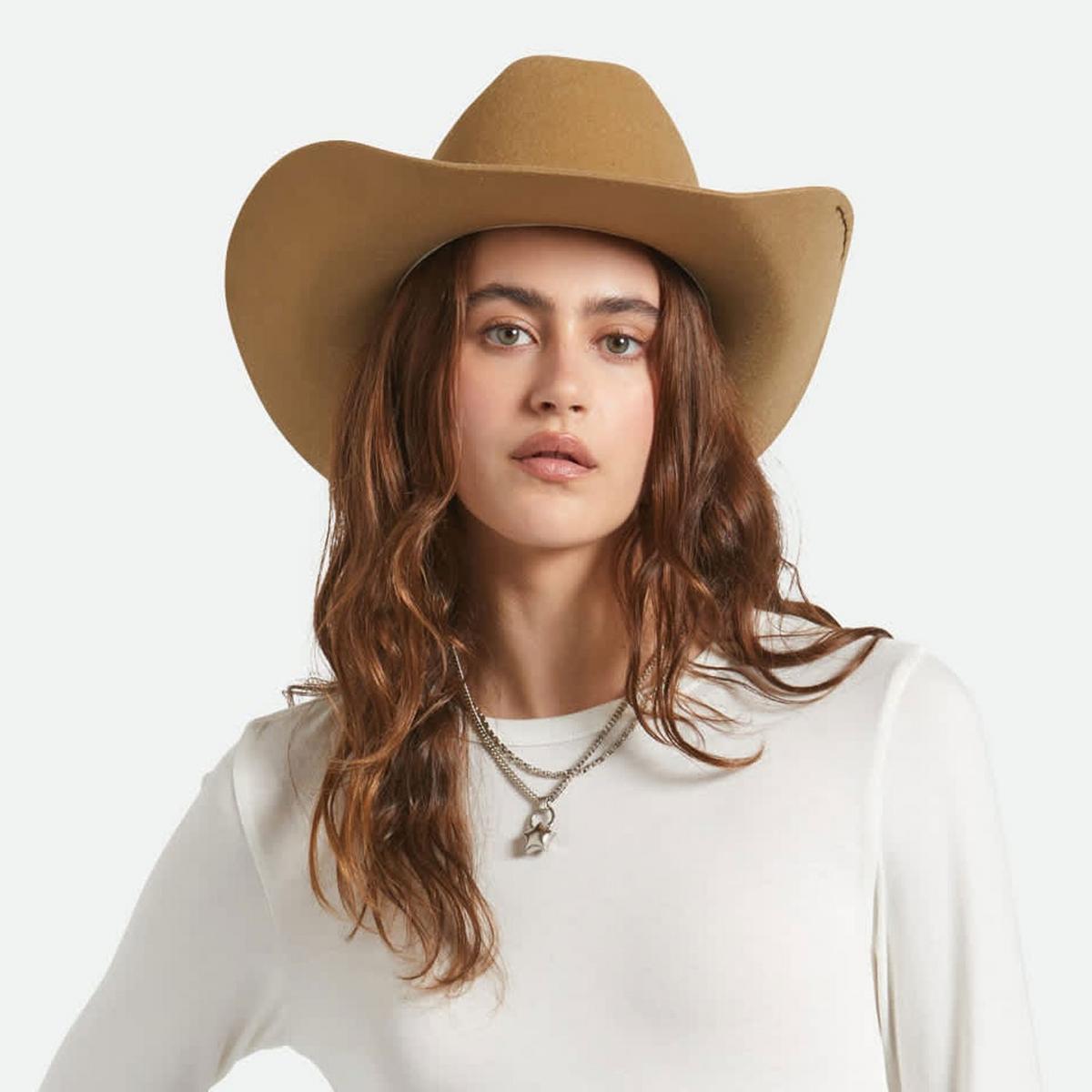 BRIXTON HATS | Laredo Branded Wool Felt Cowboy Hat | 135667 | lsfone | ANTIQUE BRONZE