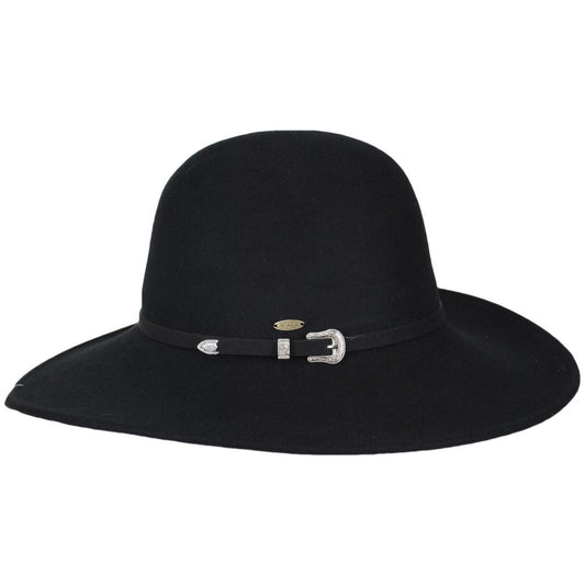 Scala | Meiomi Wool Felt Swinger Hat | 123500 | profile | BLACK