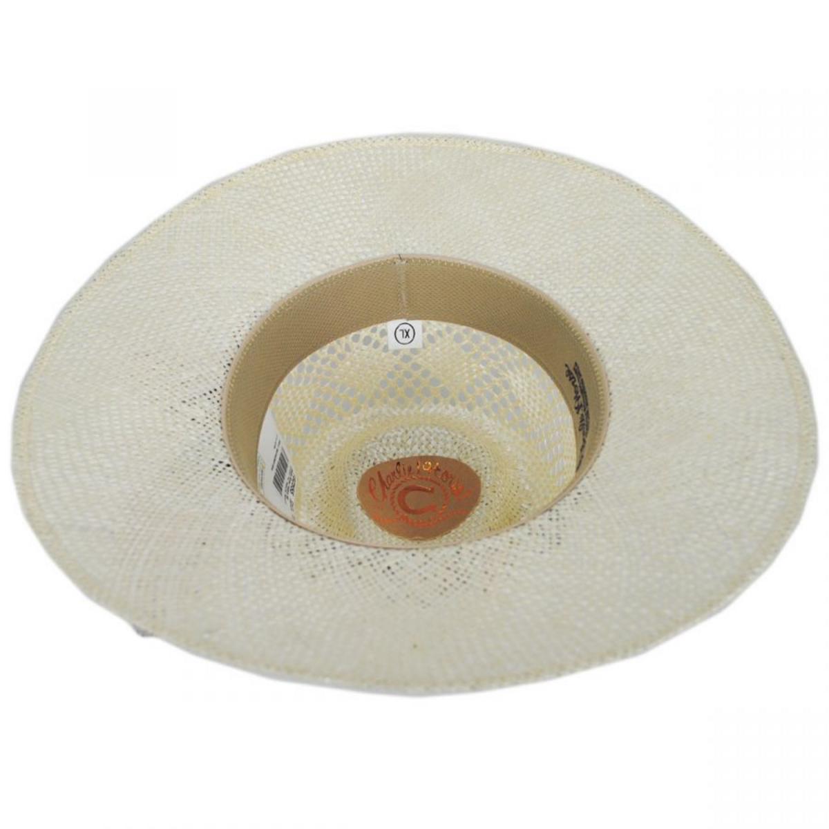 Charlie 1 Horse | Fiesta Sisal Straw Fedora Hat | 101661 | under | NATURAL