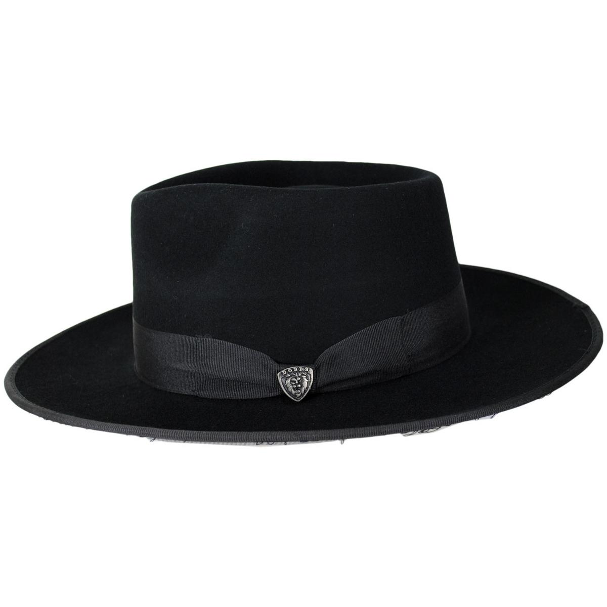 Dobbs | Hound Dog Wool Felt Fedora Hat | 130747 | profile | BLACK