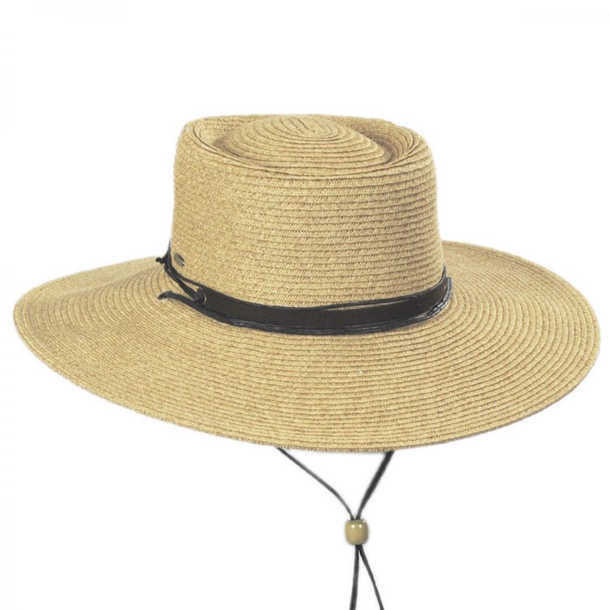 Scala | Bruges Toyo Straw Blend Boater Hat | 101300 | lead | NATURAL