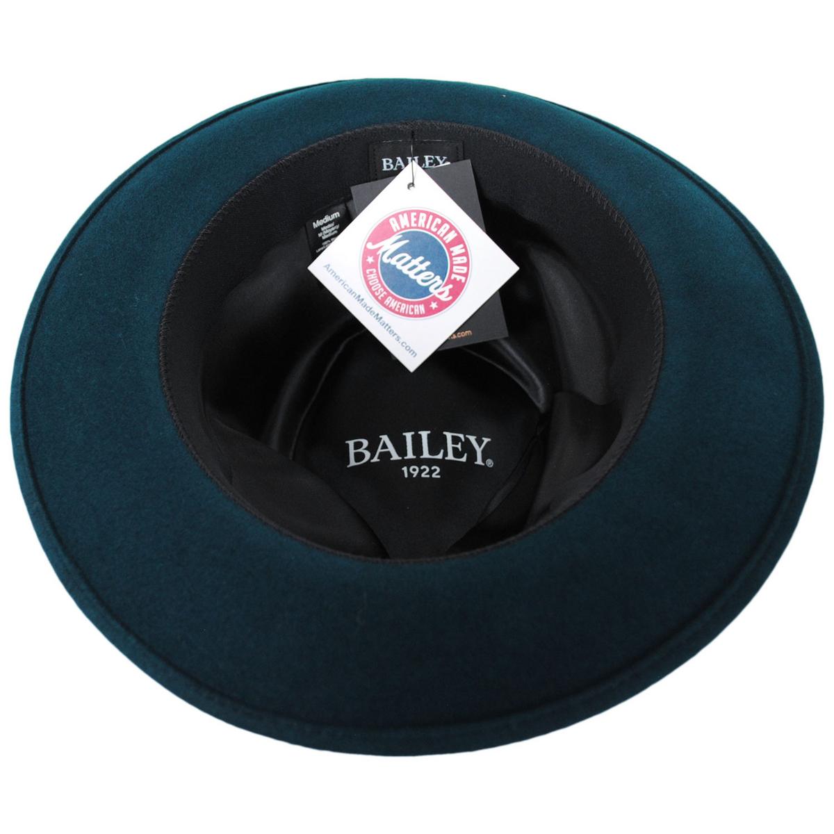 Bailey 1922 | Appley Elite Velour Wool Felt Fedora Hat | 130398 | under | SEA MOSS