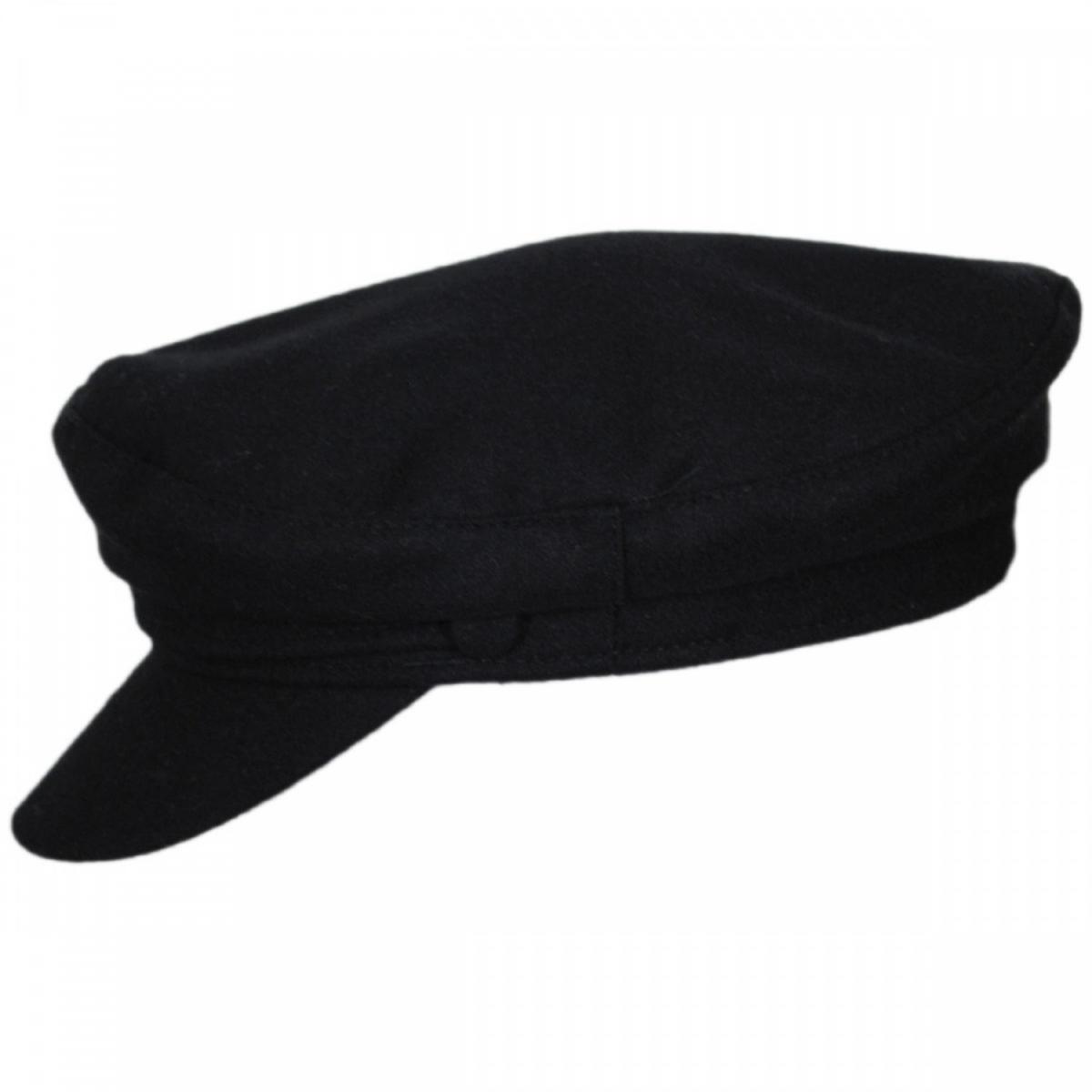 Jaxon Hats | Wool Fiddler's Cap | 181010 | profile | BLACK