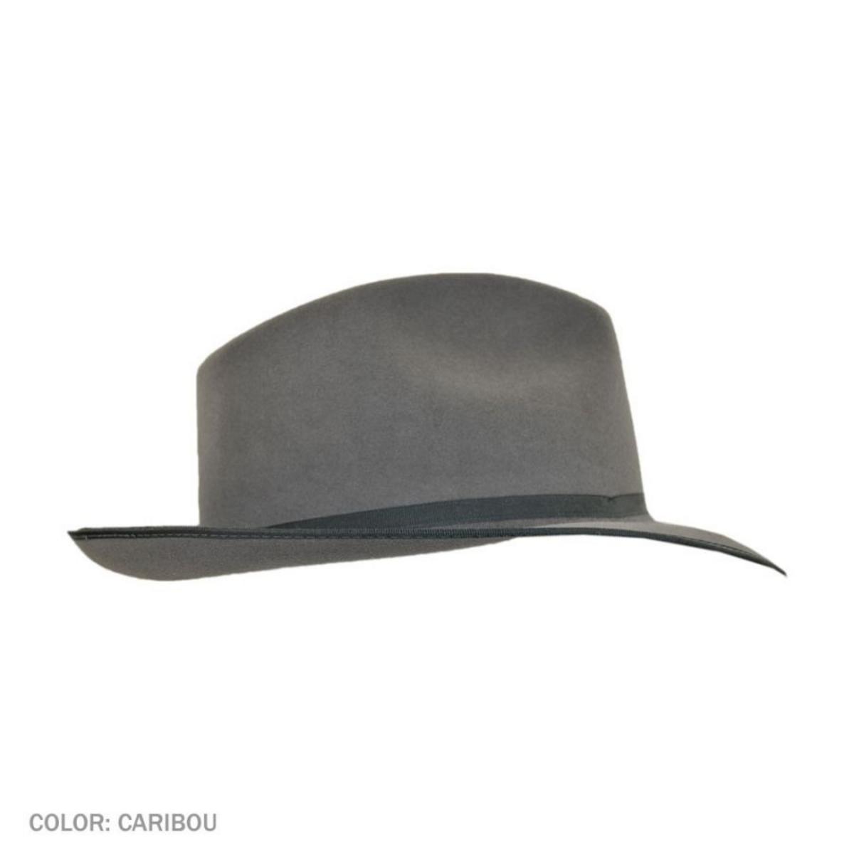 Stetson | Stratoliner Fur Felt Fedora Hat | 130617 | under | CARIBOU