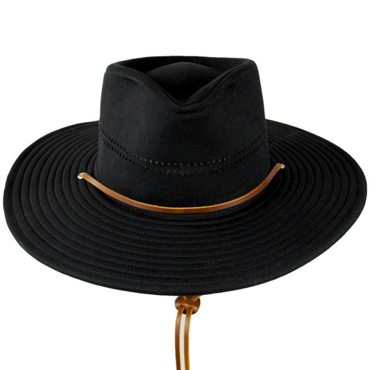 BRIXTON HATS | Beck Waxed Cotton Journey Hat | 402616 | front | BLACK
