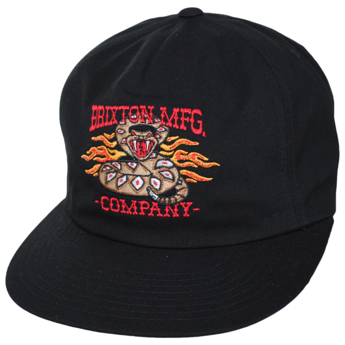 BRIXTON HATS | Hardee HP Snapback Baseball Cap | 201854 | lead | BLACK