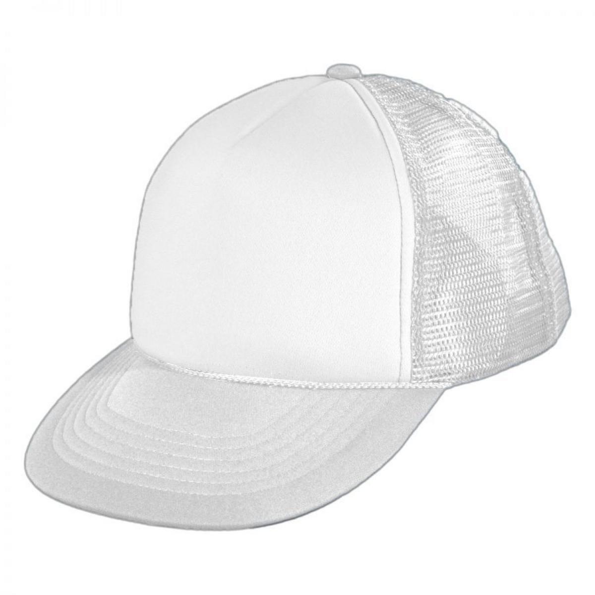 HeadShots by KC Caps | Foam and Mesh Trucker Snapback Baseball Cap | 200501 | lead | WHITE/SILVER