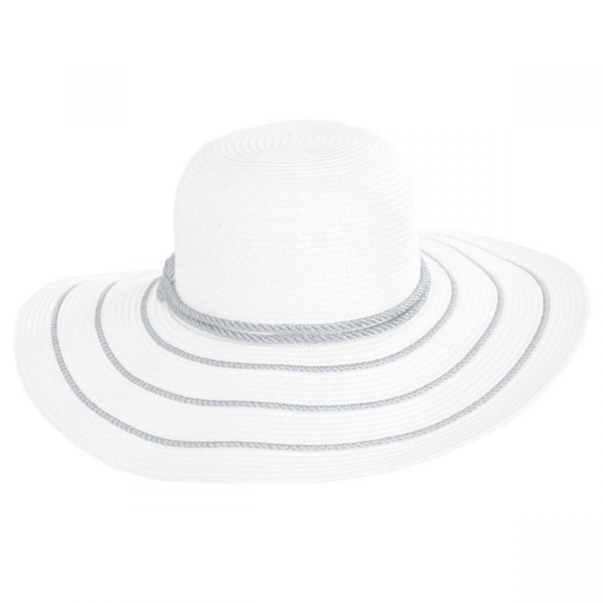 Metallic Sailor Knot Striped Straw Sun Hat