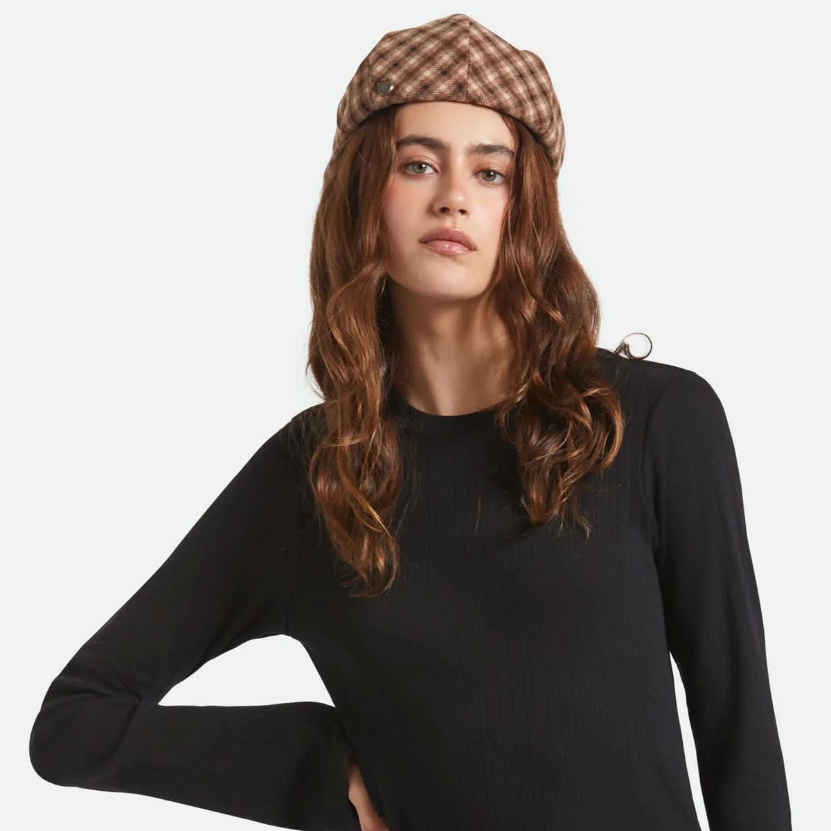 BRIXTON HATS | Hooligan Plaid Ivy Cap | 161574 | lsftwo | SAND/BROWN