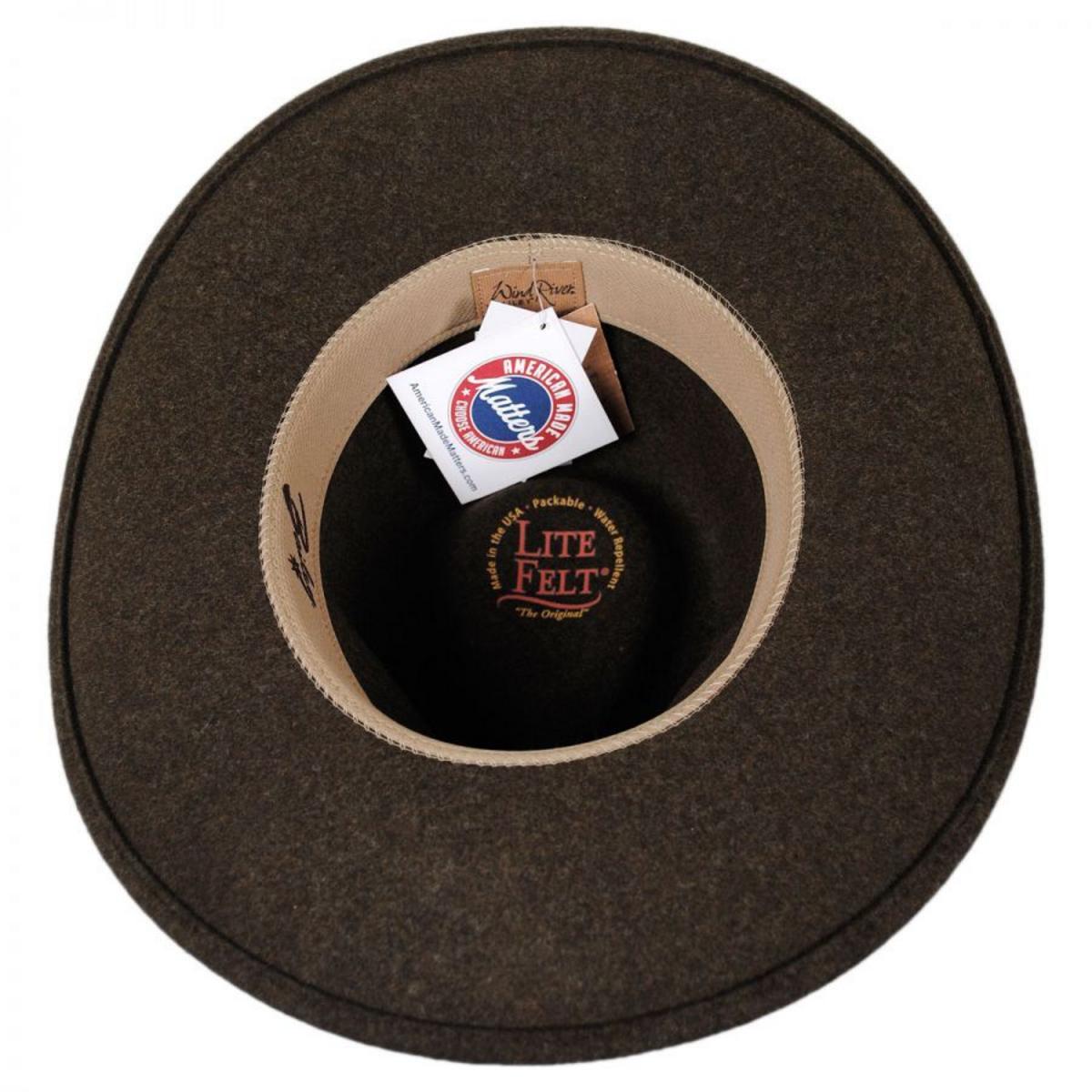 Bailey Western | Palisade Crushable Wool LiteFelt Western Hat | 130143 | under | OLIVE MIX