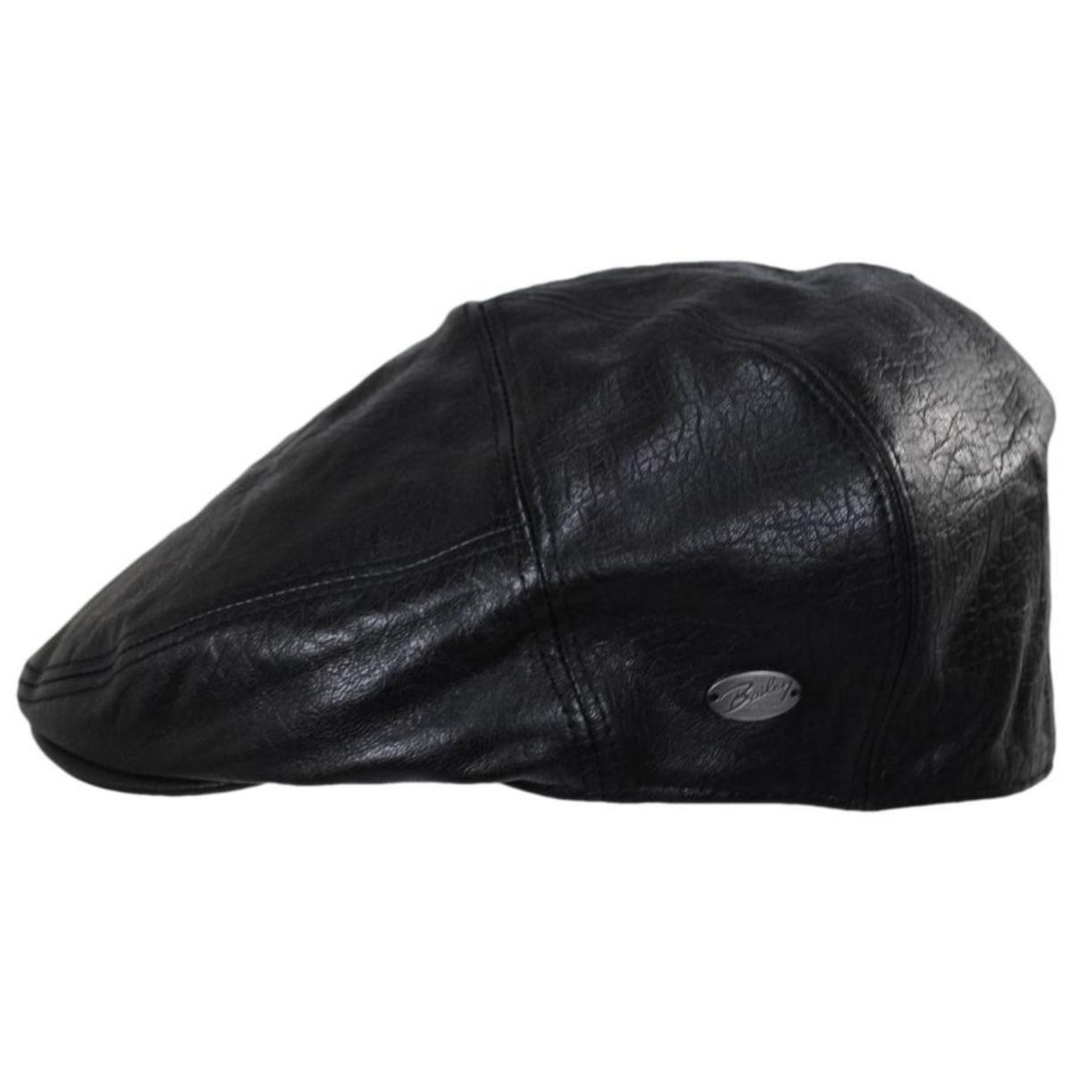 Bailey 1922 | Reffell Leather Ivy Cap | 167212 | profile | BLACK