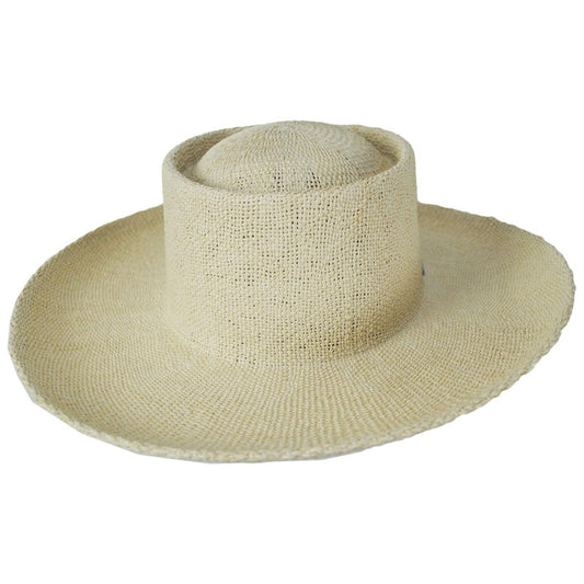 BRIXTON HATS | Cassidy Bangora Straw Boater Hat | 104058 | front | NATURAL