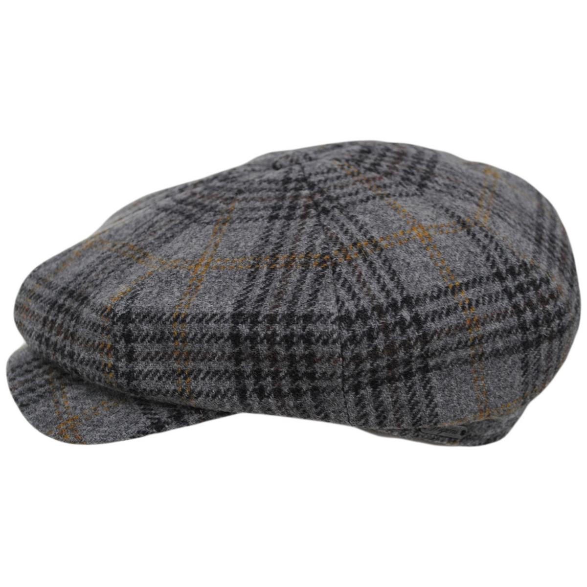 Wigens Caps | Sport Check Wool Newsboy Cap | 161976 | profile | GREY MELANGE