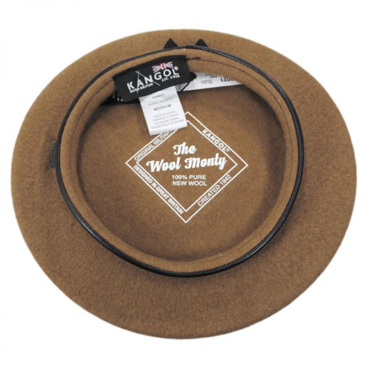 Kangol | Monty Wool Military Beret | 150914 | profile | WOOD