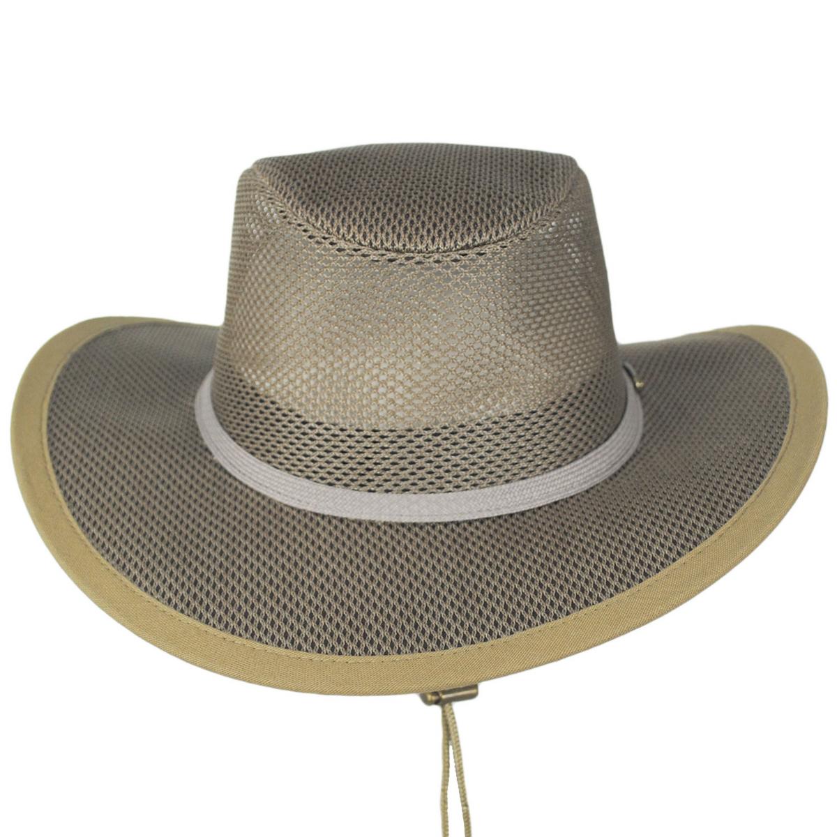Scala | Mesh Covered Safari Hat | 400202 | front | MUSHROOM