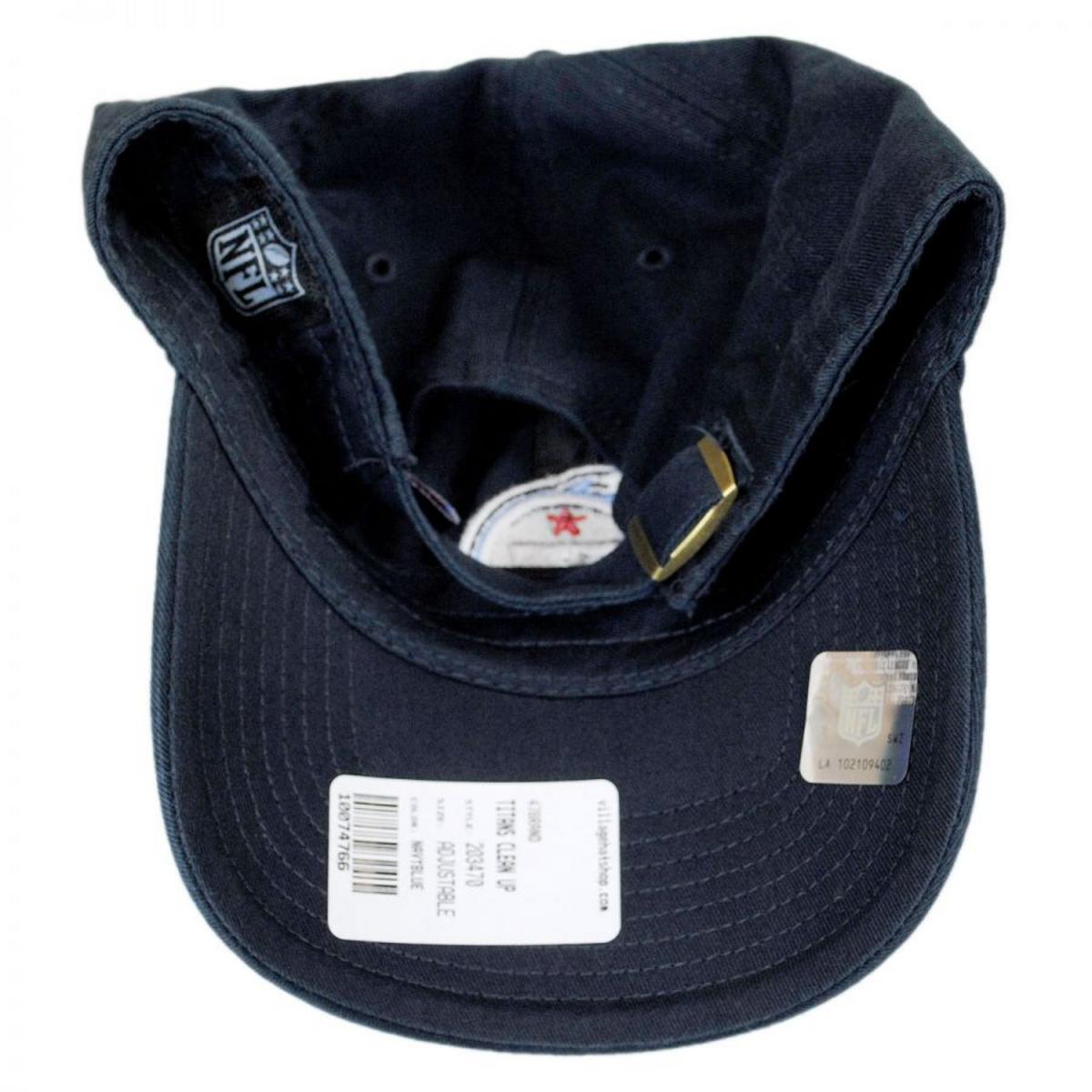 47 Brand | Tennessee Titans NFL Clean Up Strapback Baseball Cap Dad Hat | 203470 | under | NAVY