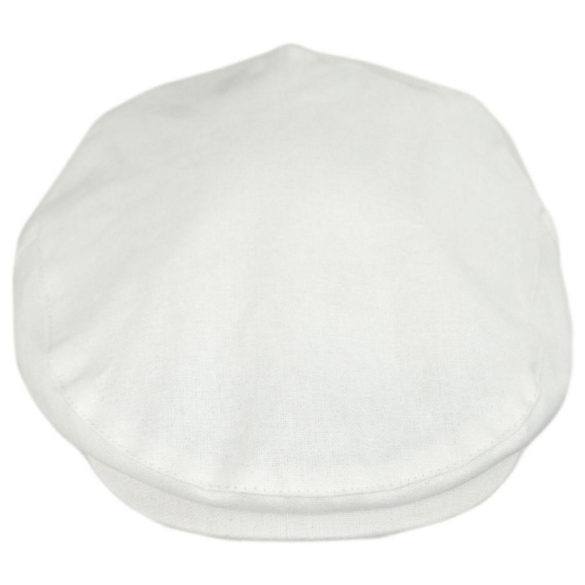 Jaxon Hats | Linen and Cotton Ivy Cap | 167732 | front | WHITE