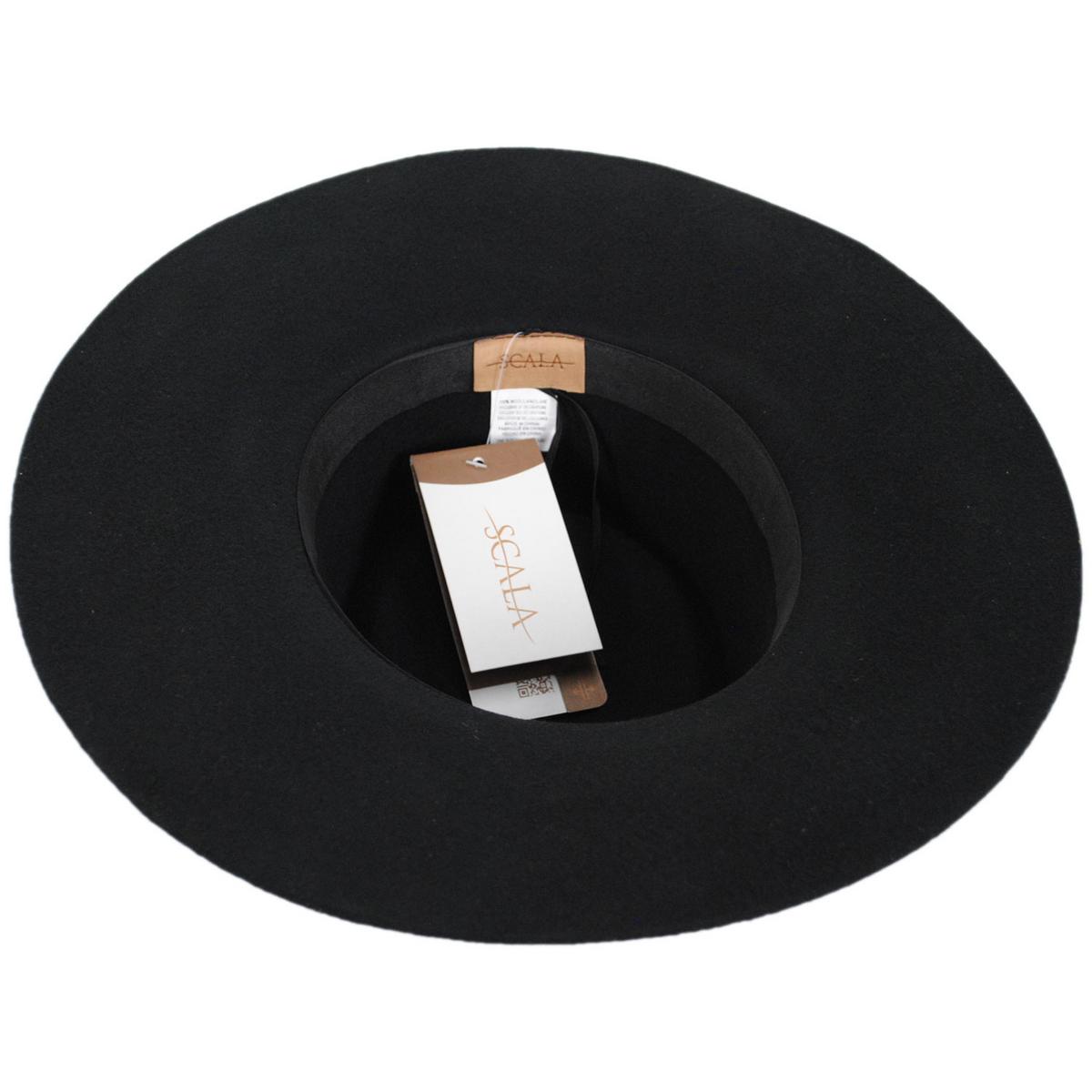 Scala | Lanna Wool Felt Gaucho Hat | 123445 | under | BLACK