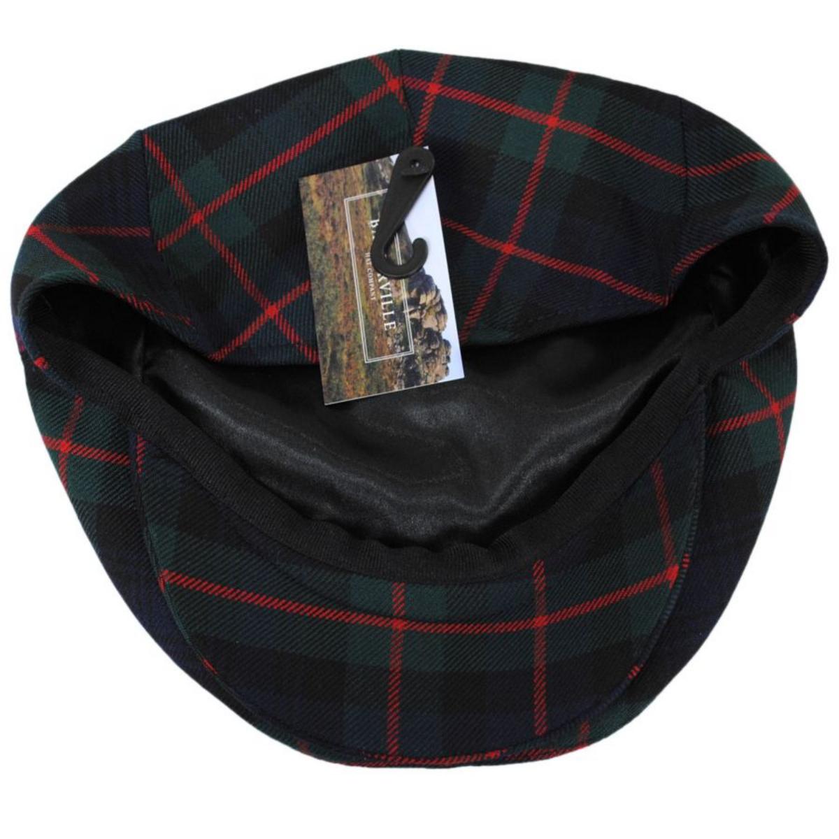 Baskerville Hat Company | Pelham Plaid Wool Ivy Cap | 167662 | under | GREEN/BLACK