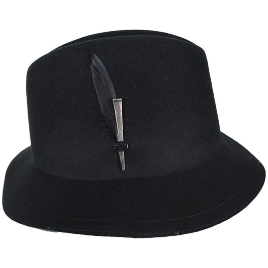 Bailey 1922 | Caprole Wool LiteFelt Walker Trilby Hat | 130399 | profile | BLACK