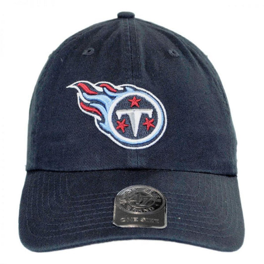 47 Brand | Tennessee Titans NFL Clean Up Strapback Baseball Cap Dad Hat | 203470 | front | NAVY
