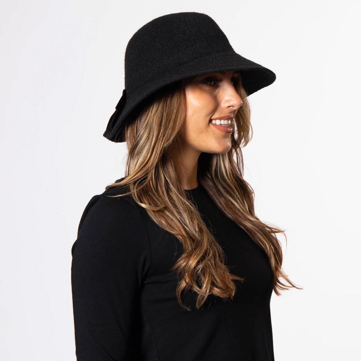 San Diego Hat Company | Jean Ann Knit Bucket Hat | 108664 | lsfone | BLACK