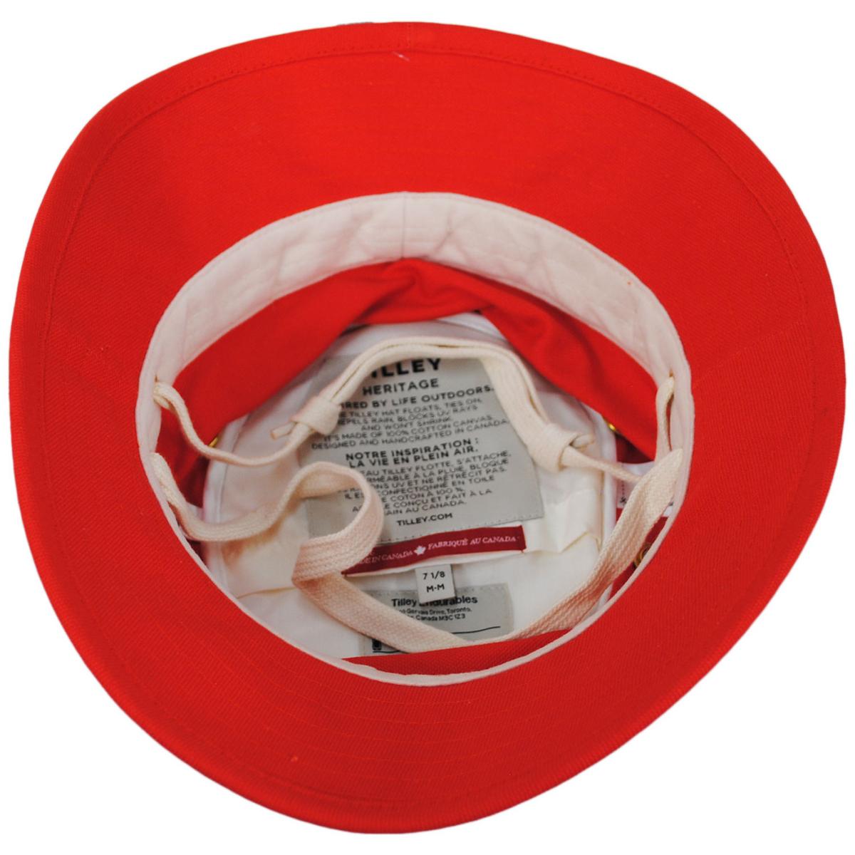 Tilley Endurables | T1 Iconic Cotton Duck Bucket Hat | 400800 | under | RED