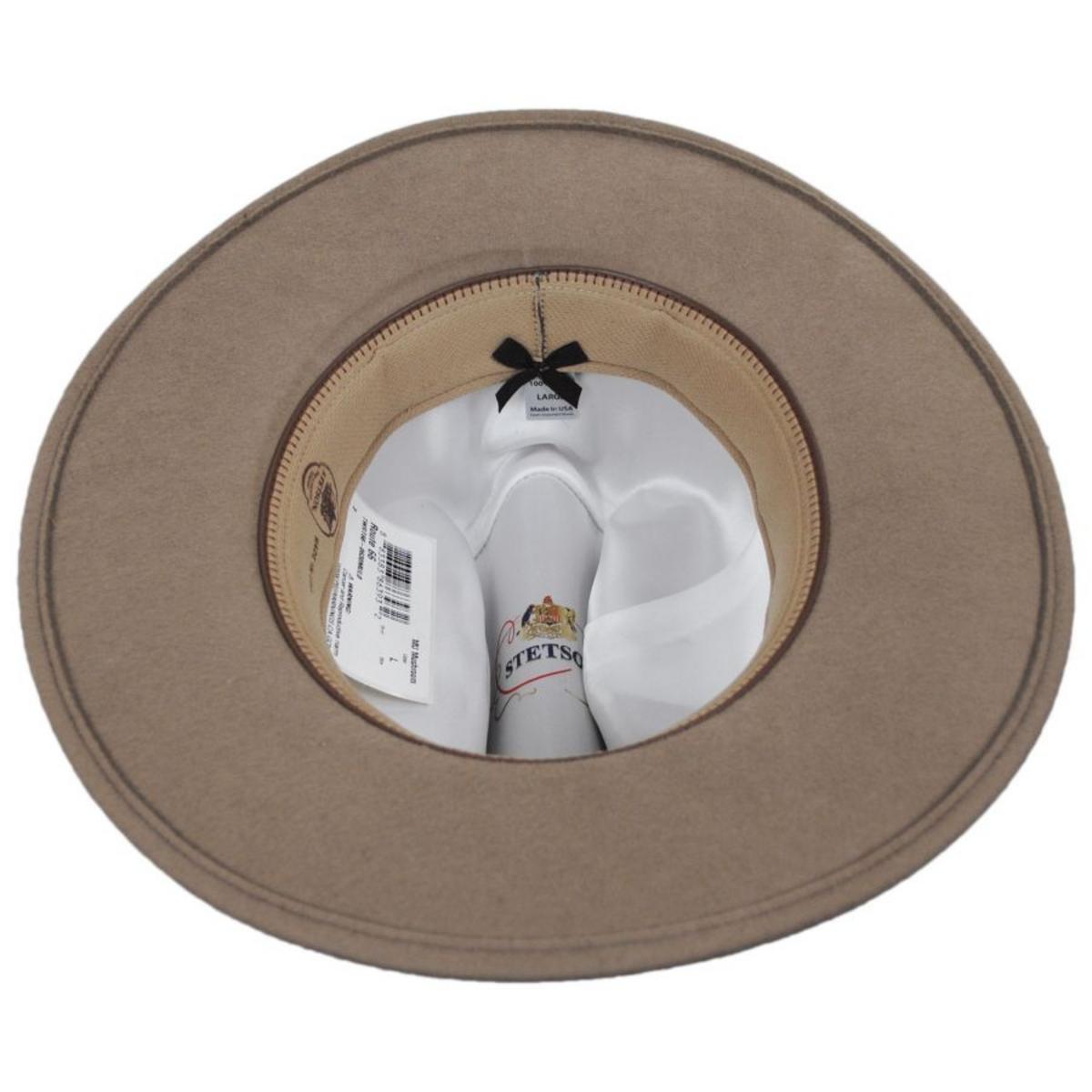 Stetson | Route 66 Crushable Wool Felt Cattleman Western Hat | 130708 | under | MUSHROOM