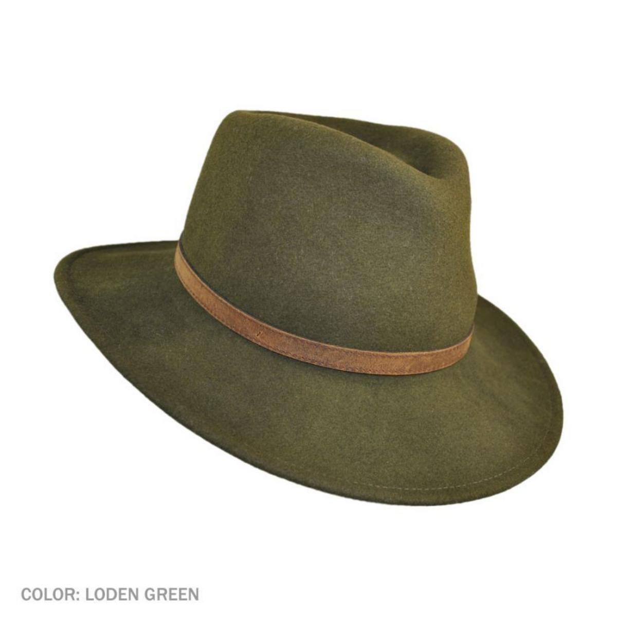Bollman Hat Company | Heritage Collection 1990s Wool LiteFelt Outback Hat | 130097 | profile | LODEN