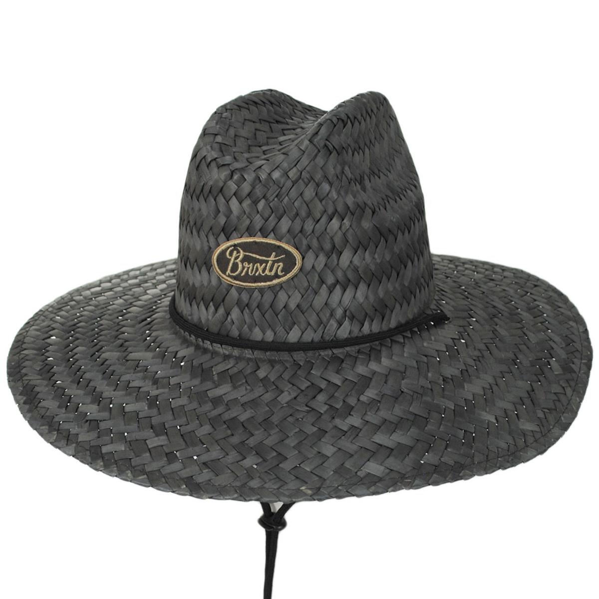 BRIXTON HATS | Parsons Palm Leaf Straw Lifeguard Hat | 128350 | lead | DEEP BROWN